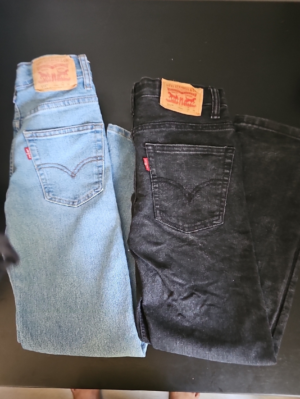 Levi's Kids Jeans - Light Blue & Black Duo Boys Size 10 Reg. Adj Drawstring